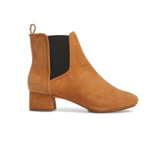 NWOB Yosi Samra Penelope Suede Block Heel Chelsea Boot